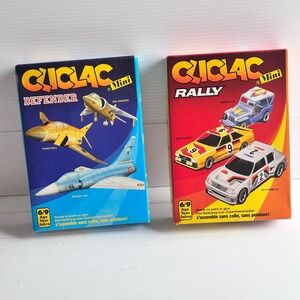 Vintage Cliclac Mini Model Kits Defender and Rally Set 1980s